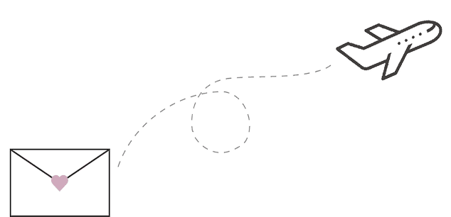 メールと飛ぶ飛行機